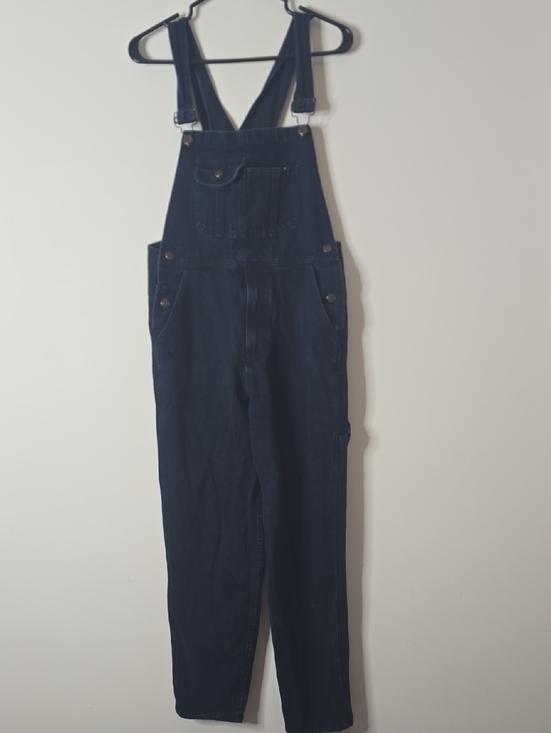 Vintage Pants - Vintage Women's Dark Blue Denim Overalls